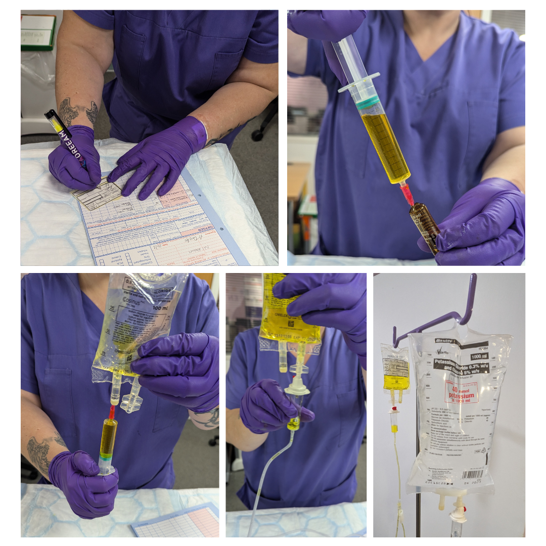 IV therapy photo collage